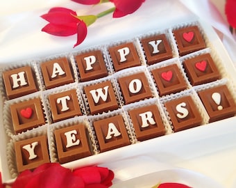 Happy Anniversary Chocolates - Year Anniversary Gift - Anniversary Gift for Couple - Anniversary Gift to Husband - Anniversary Gift to Wife