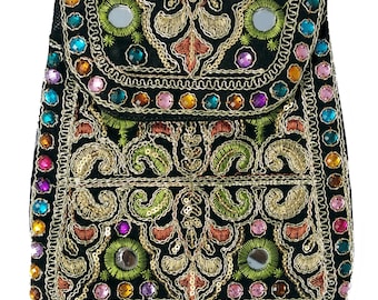 Handmade Embeoidered Womens Clutch, Handmade Leather Clutch, Bohemian Crossbody,Bright Bohemian Purse, Summer Bag,shopping Clutch Bag,Pouch.