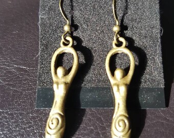 Bronze Goddess earrings