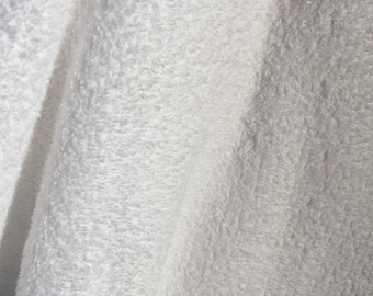 White Cotton Terry Cloth 3/4 Yard