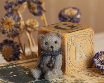 Bear Miniature bear Crochet bear Thread teddy bear Artist bear