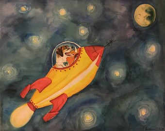 Custom Pet Watercolor Painting