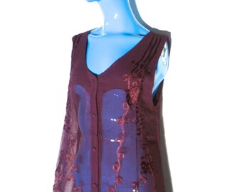 Vintage Transparent Dress Summer Sheer Cover Up