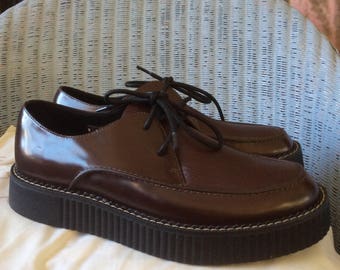 Creepers unisex hipster teddy boy japan vintage collector 50s V & A style psychobilly rocker rockerbilly Clarks Mens shoes size 7 uk 41 Eu
