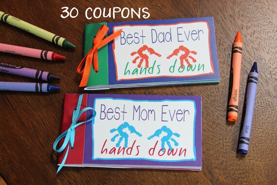 coupon book best mom dad ever pdf instant download diy
