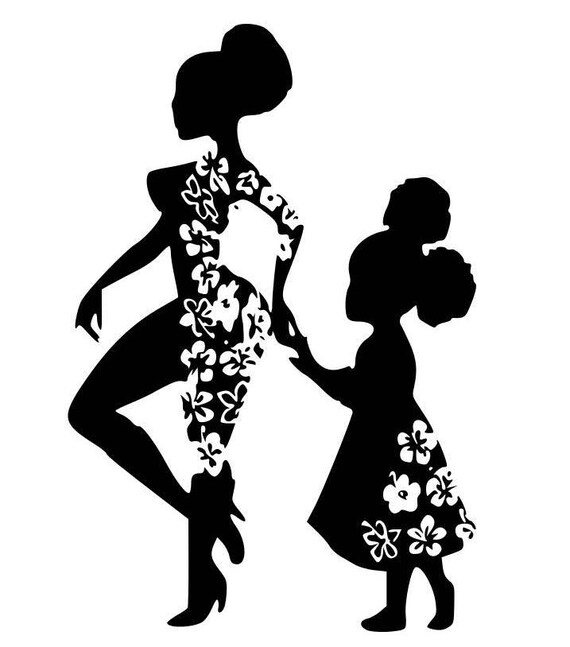 Download Mini Me Afro Girl Mother and Daughter SVG, Digital Image ...