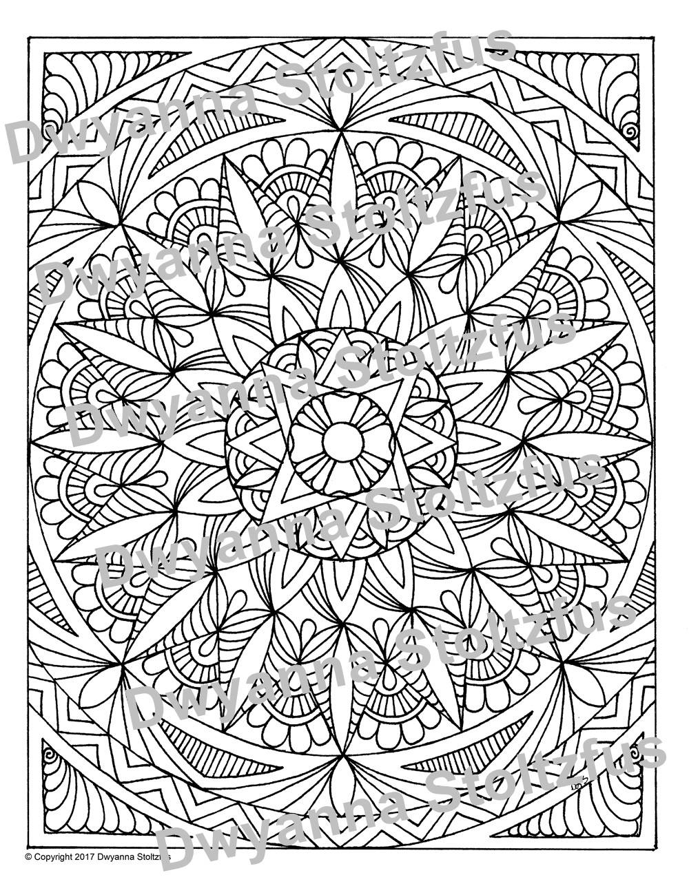 Full Page Mandala 1 Coloring Page JPG