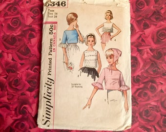 60's Vintage Teen Sewing Pattern