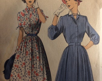 Advance 5393 misses shirtwaist dress size 16 bust 34 vintage 1950's sewing pattern