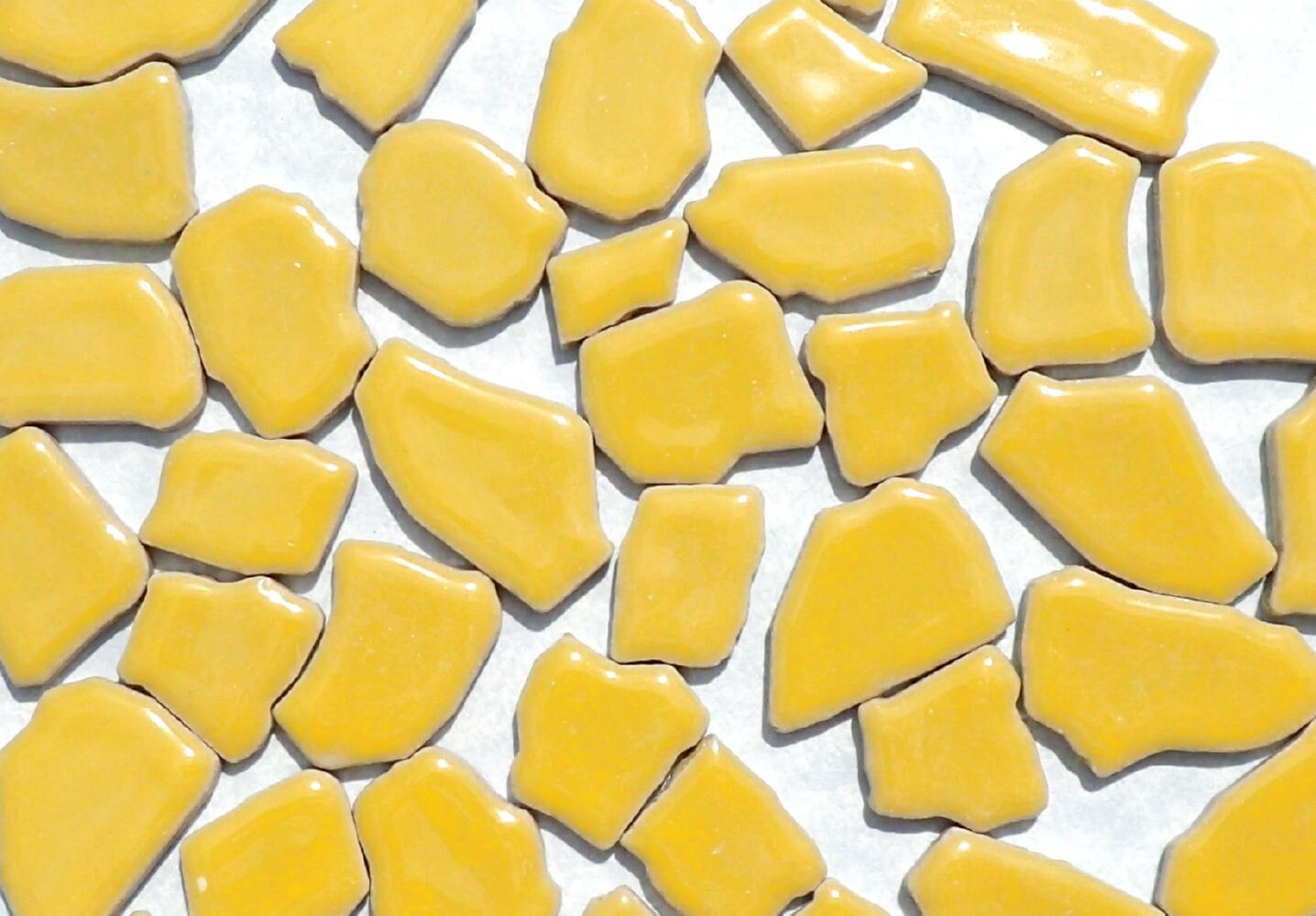Yellow Mosaic Ceramic Tiles - Random Shapes - Half Pound - Assorted ... Yellow Mosaic Ceramic Tiles - Random Shapes - Half Pound - Assorted ...