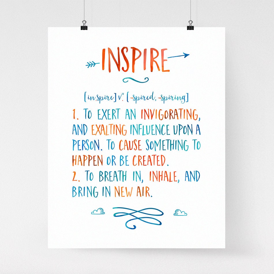 Inspire Definition Art Modern Inspirational Wall Art