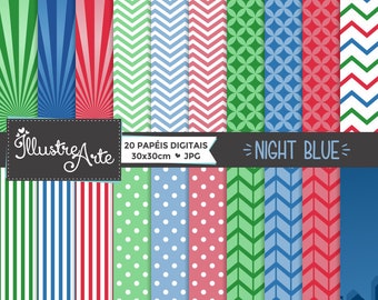 50% OFF - Night Blue Digital Paper