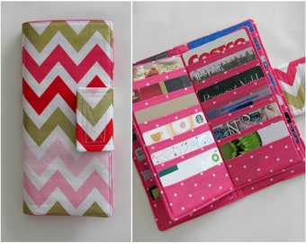 Card Organizer, Credit Card Organizer Wallet, Gift Card Holder, women's wallet, Loyalty Card Organizer, Business Card Organizer, Chevron