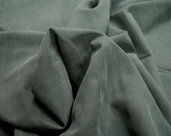 Green Polynosic Polyester Microfiber Fabric Shirting Apparel 59" Wide By The Yard 36" Long