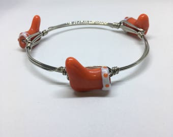 Red Christmas stocking bracelet