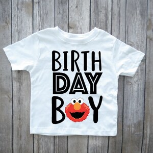 Elmo birthday shirt, baby boy birthday, elmo birthday party, elmo theme shirts, personalized birthday shirt, personalized elmo faceND