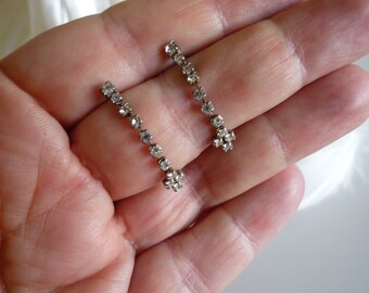 VINTAGE BRIDAL EARRING , J - 17