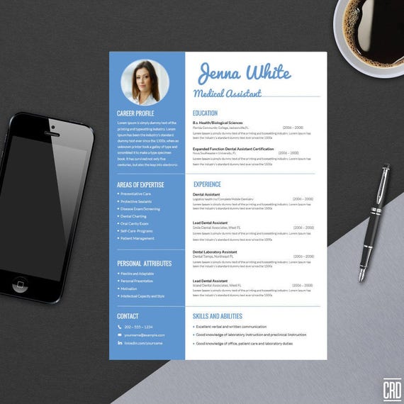 minimal professional resume template for word modern resume one page resume layout