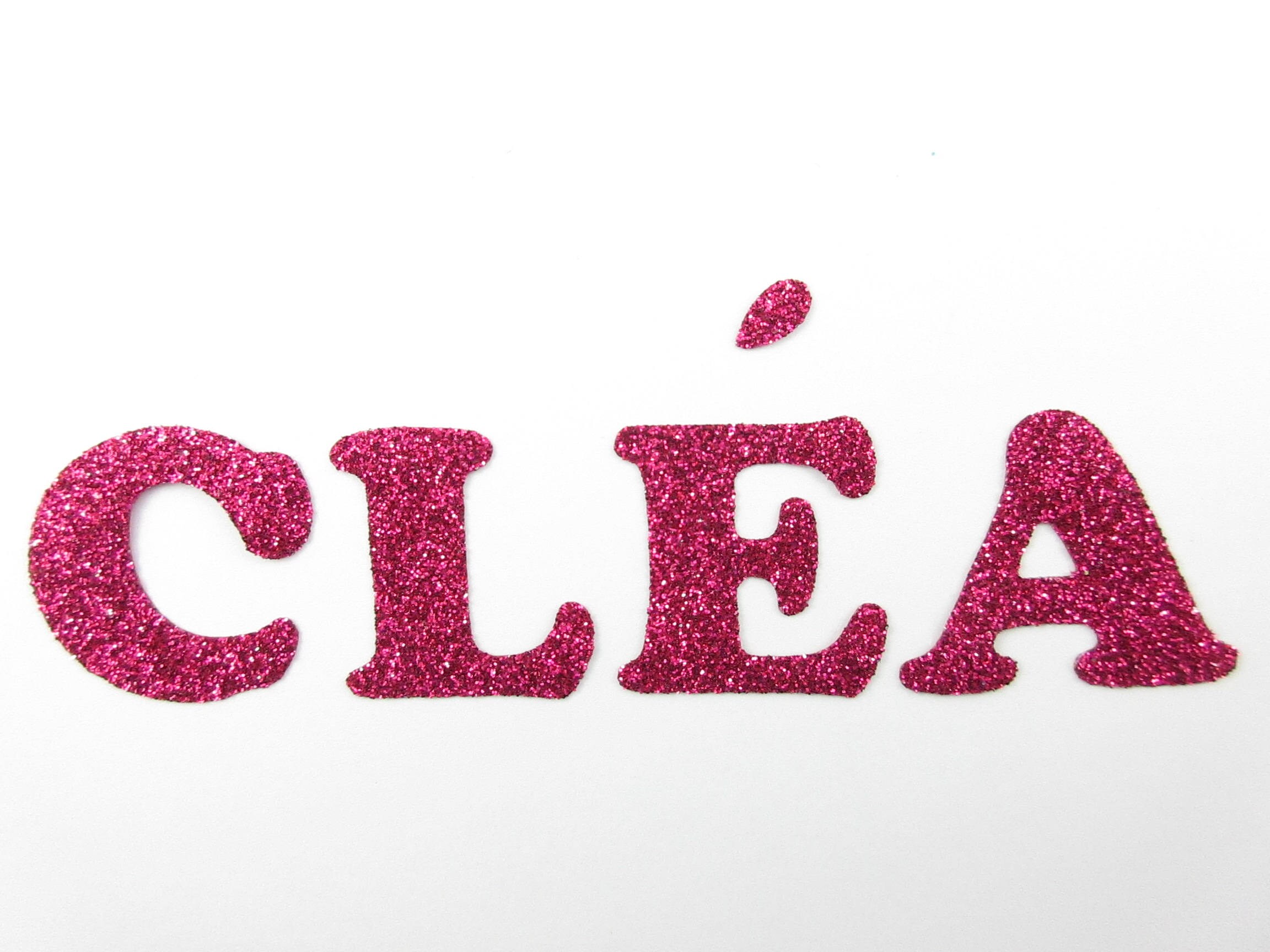 applied fusible customizable glitter name of 4 letters example clea glitter fabric colors - Prenom Clea applied fusible customizable glitter name of 4 letters example clea glitter fabric colors - Prenom Clea