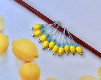stitch markers knitting markers snag free markers LEMON PIPS lace markers for sock knitting