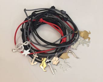 Rope bracelets with 925 Silver Pendant