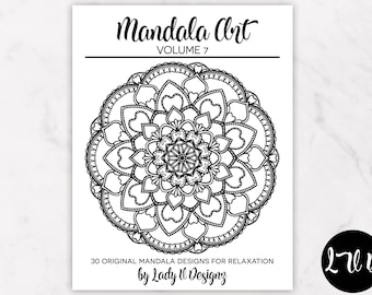 Printable Mandala Coloring Book VOL 7