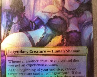 Foil Meren of clan Nel Toth full art casual play card for mtg with new card back