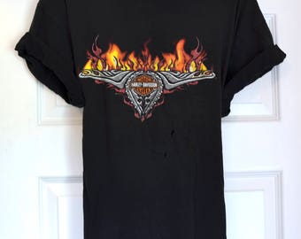 HARLEY DAVIDSON // vintage 90's motorcycle indie tee