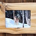 rustic wall decor / 5 x 7 in. photo frame / live edge frame / wood picture frame / handmade gift / whitetail deer photo / country decor