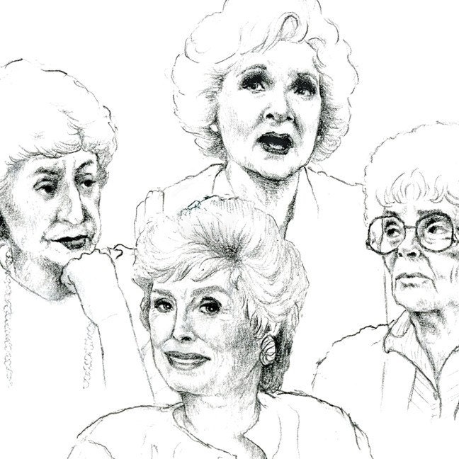 The Golden Girls Greeting Cards Set of 5 Illustrated Cards