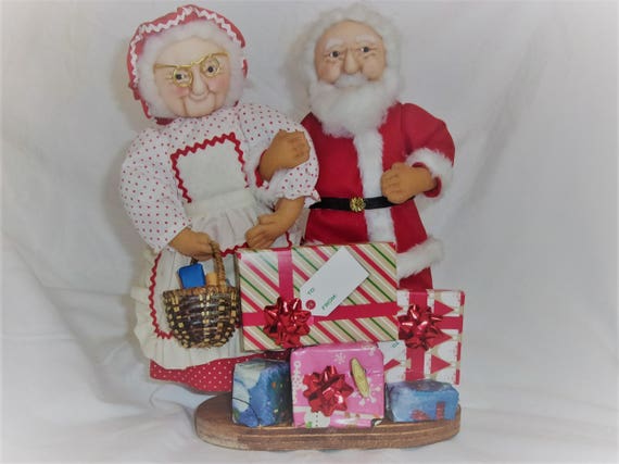 Santa Claus Music Decoration, Mrs. & Mr. Claus, Music Decoration, Musical Christmas Decoration, Toyland Music Box, Christmas Decor, Gift