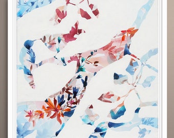 Flower Painting Original, Flower Painting on Canvas, Wall Decor, Modern Floral Art, Contemporary Floral Artwork