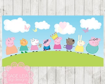 Peppa pig backdrop | Etsy