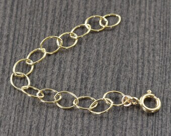 Gold filled adjustable necklace extender or bracelet extender lever clasp gifts for her