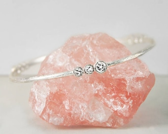 Silver Bangle, Diamond Bracelet, Gemstone Bangle, 925 Sterling Silver Bangle, Semi Precious Bangle Bracelet, Single Bracelet,Handmade Bangle