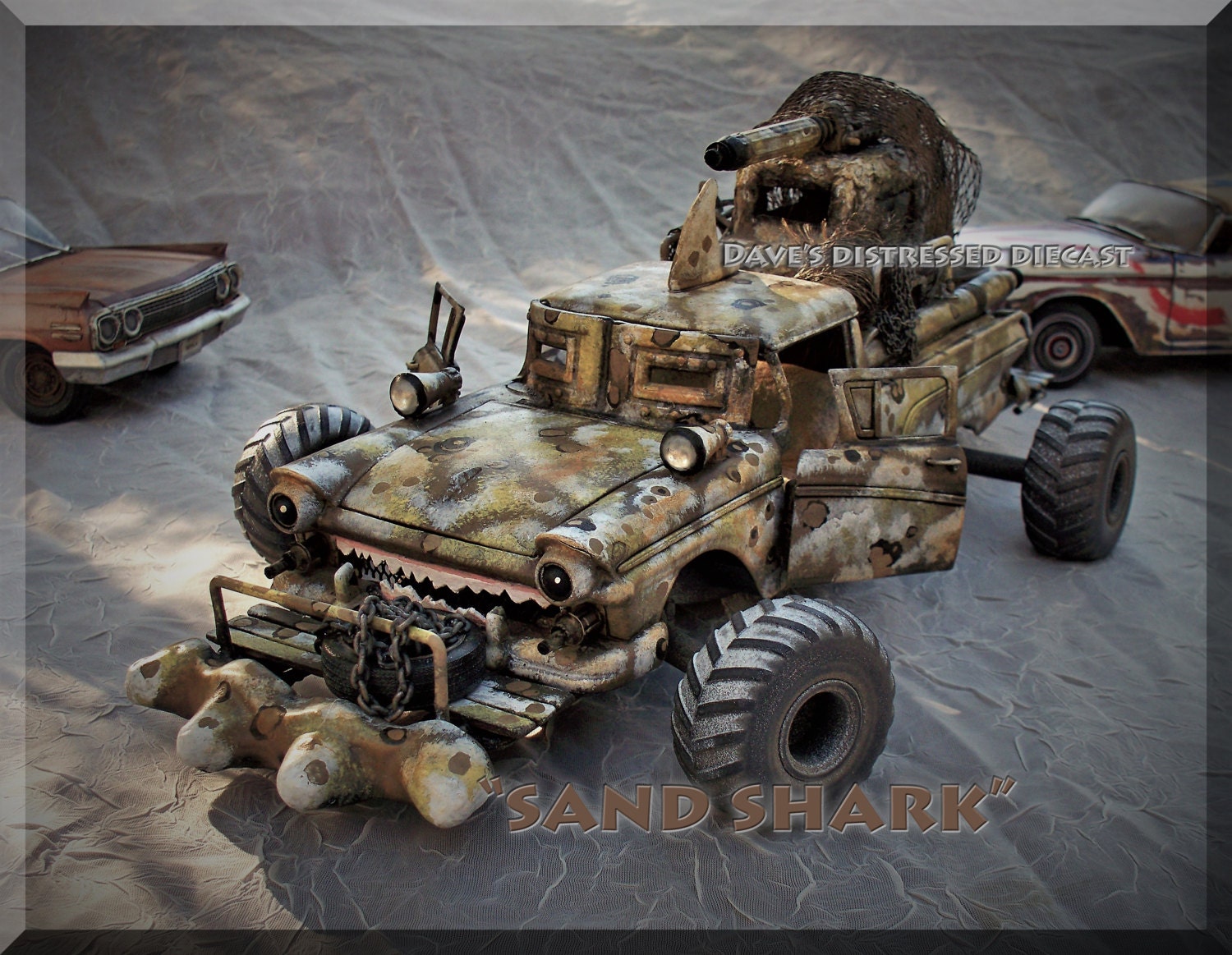 Junkyard car 118 scale diecast model car post apocalyptic