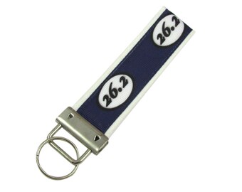 Personalized Key Chain / Key Fob 26.2 Marathon with Optional Initials