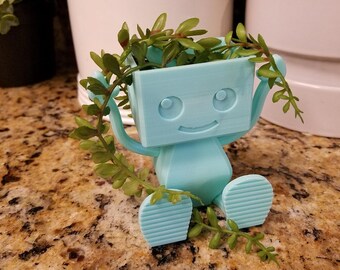 Build-A-Robot Planter, Succulent Planter, Air Planter Many Colors