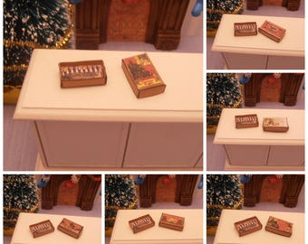 Miniature christmas light box 1:12 Dollhouse Miniature Accessory,6 different models to choose from decorative boxes of Christmas tree lights