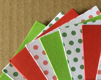 20 x A7 Christmas Cardstock Red & Green Polka Dot - Place cards gift cards gift tags scrapbooking card making