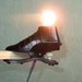 Vintage Mini Lamp Black Shoe, Small Clamp Reading Light, Lamp Home Decor