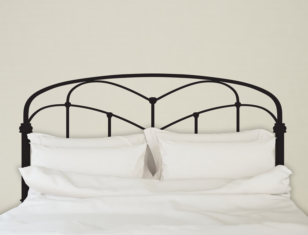 Antique Headboard Decal Vintage Iron Headboard Decal Sticker