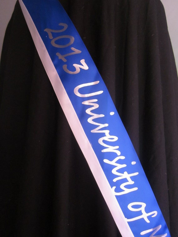 Graduation Sash Personalized Graduation Sash custom colors of