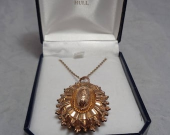 Antique Victorian Pinchbeck Pendant with a lock of hair Sweetheart Gold Link ?