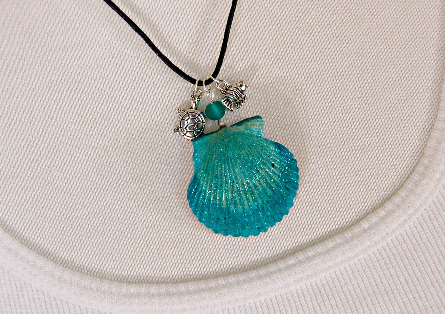 Ocean Jewelry Sea Turtle Seashell Necklace Sea Shell