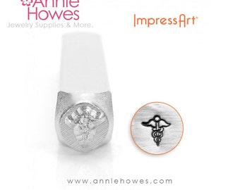 Impressart Metal Stamp - Medic Caduceus Shape
