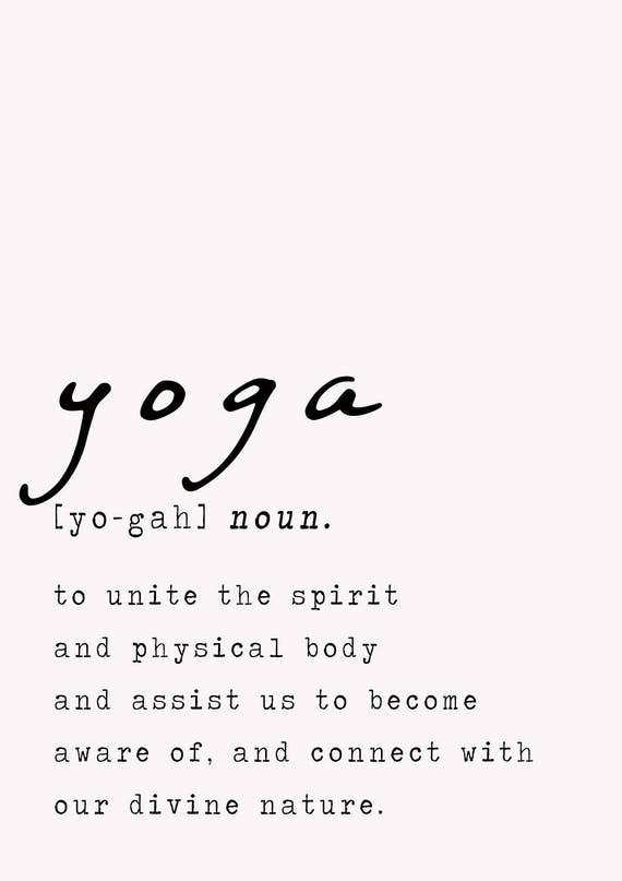 Yoga definition print