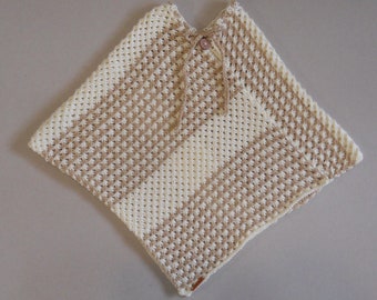 Kids poncho, Handmade children poncho, Hand knit poncho, girls poncho, boys poncho, cotton poncho