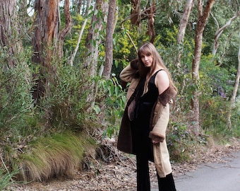 Mongolian Sheepskin Coat - Boho Gypsy Jacket - Shearling Afghan Coat - Penny Lane Coat - Vintage Shearling Coat - Duffle Coat