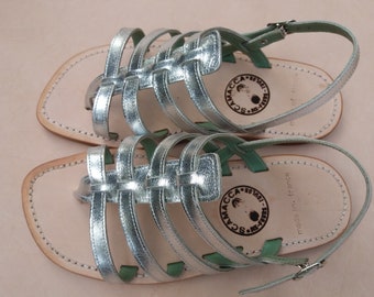 ONLY silver Sandals made in France
